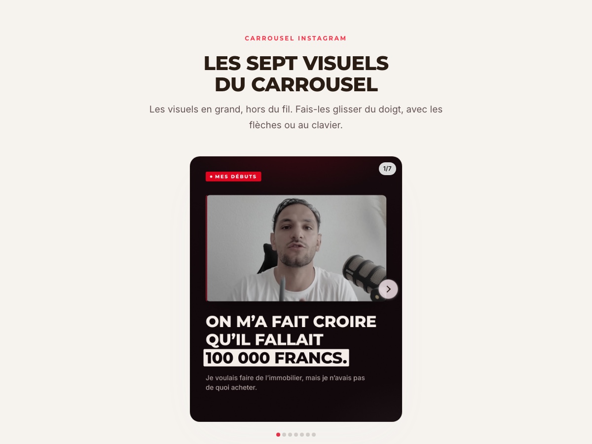 Aperçu du carrousel